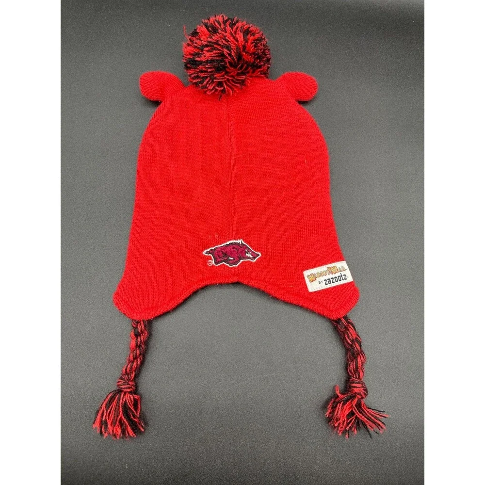 Arkansas Razorbacks Children's Kids Beanie Red Hogs Winter Hat Cap Zazootz